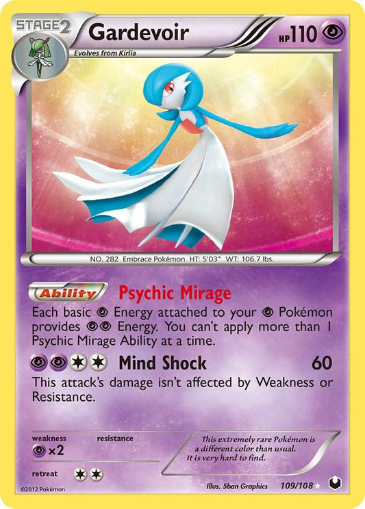 Gardevoir - 109/108 - Holo Rare - (Very Lightly Played)