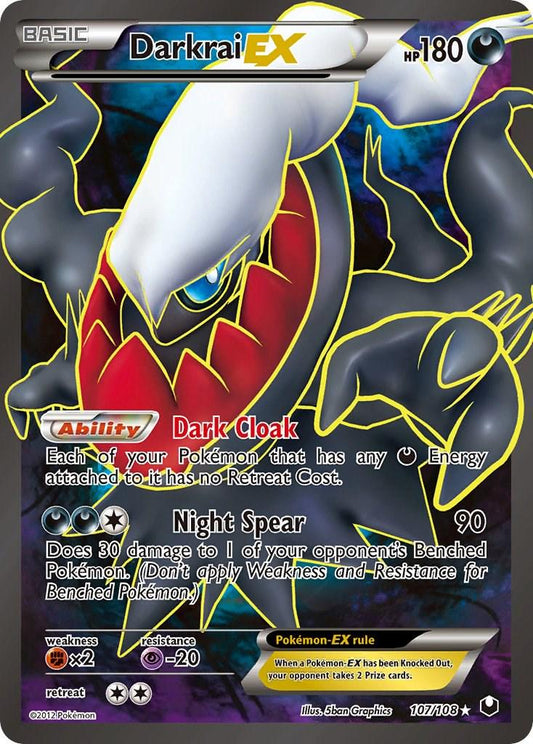 Darkrai EX - 107/108 - (Very Lightly Played
