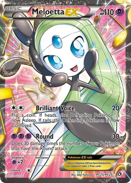 Meloetta EX (Full Art) RC25/RC25 - Ultra Rare - (Very Lightly Played)