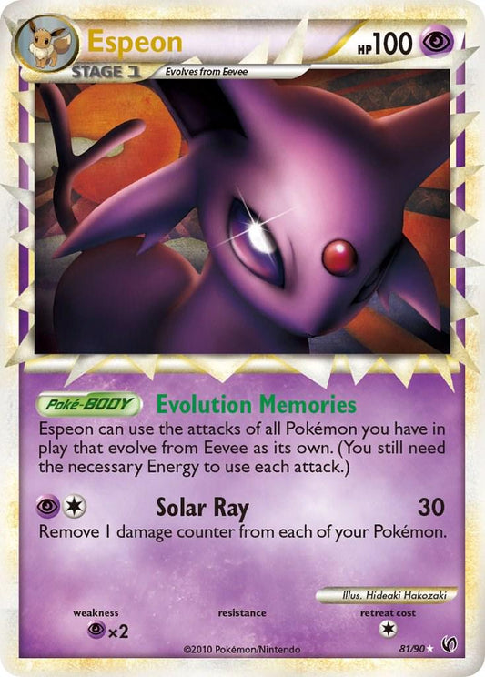 Espeon - 81/90 - Holo Rare (Moderately Played)