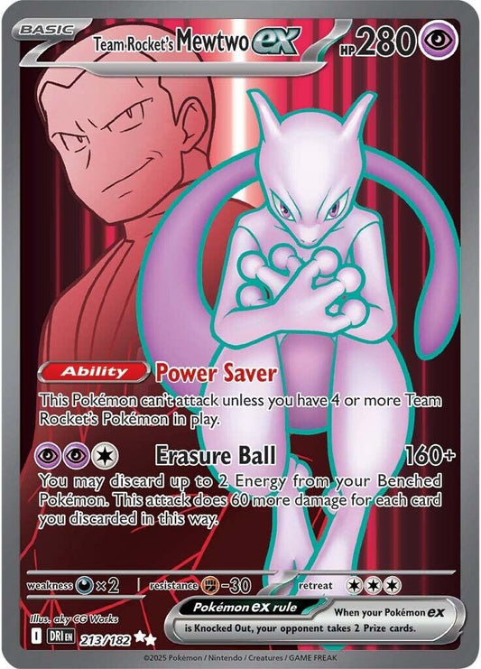 Team Rocket’s Mewtwo EX - 213/182 - Ultra Rare