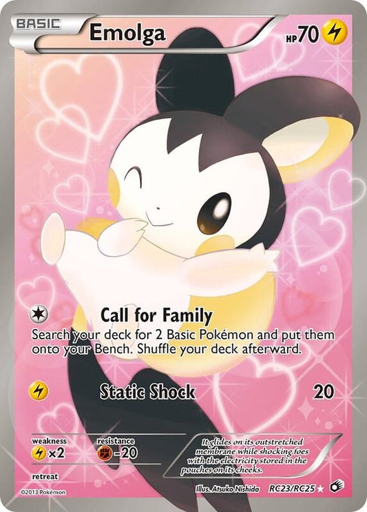 Emolga (Full Art) RC23/RC25 - Ultra Rare (Very Lightly Played)