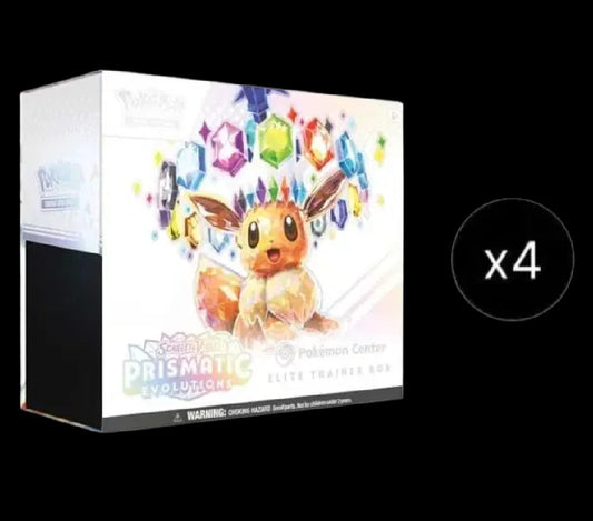Prismatic Evolutions Pokemon Center Elite Trainer Box (Sealed Case of 4)