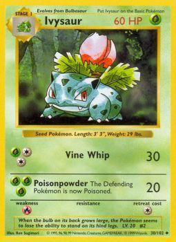 Ivysaur - 030/102 - Uncommon - Shadowless - (MP)