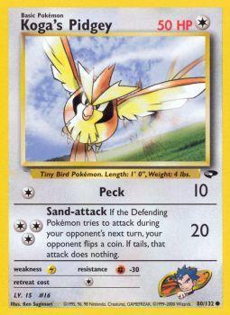 Koga's Pidgey (80) - 080/132 - Common - Unlimited Edition - (NM)