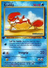Krabby - 51/62 - Common - 1st Edition - (MP)