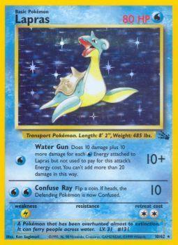 Lapras (10) - 10/62 - Holo Rare - Unlimited Edition - (MP)