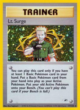 Lt. Surge (17) - 017/132 - Holo Rare - Unlimited Edition - (VLP)