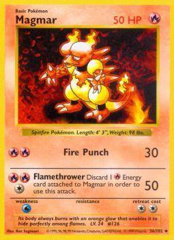 Magmar - 036/102 - Uncommon - Shadowless - (MP)