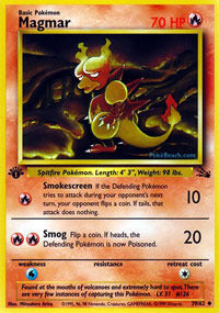 Magmar - 39/62 - Uncommon - 1st Edition - (NM)