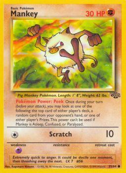 Mankey - 55/64 - Common - Unlimited Edition - (VLP)