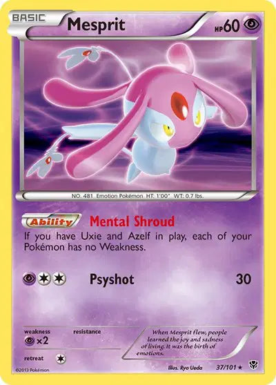 Mesprit - 37/101 - Holo Rare