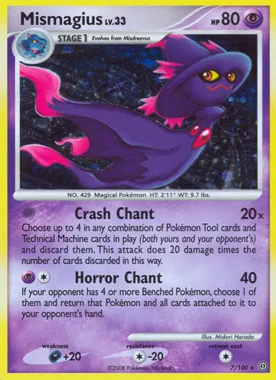 Mismagius Lv.33 - 7/100 - Holo Rare