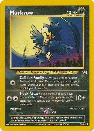 Murkrow - 46/64 - Common - Unlimited Edition - (NM)