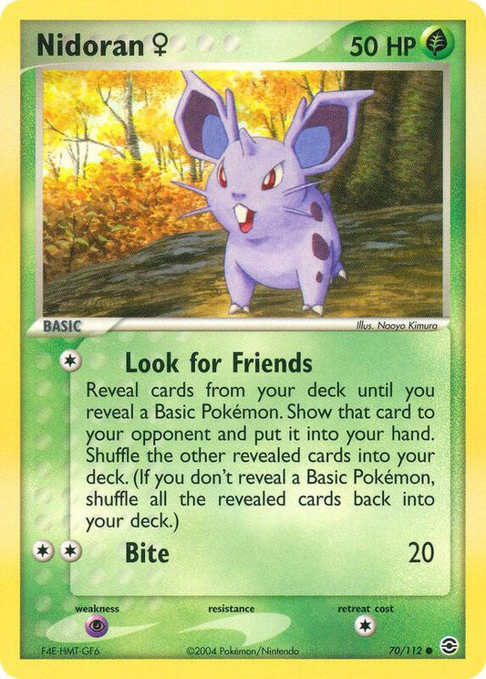 Nidoran F - 70/112 - Common - Reverse Holo - (VLP)