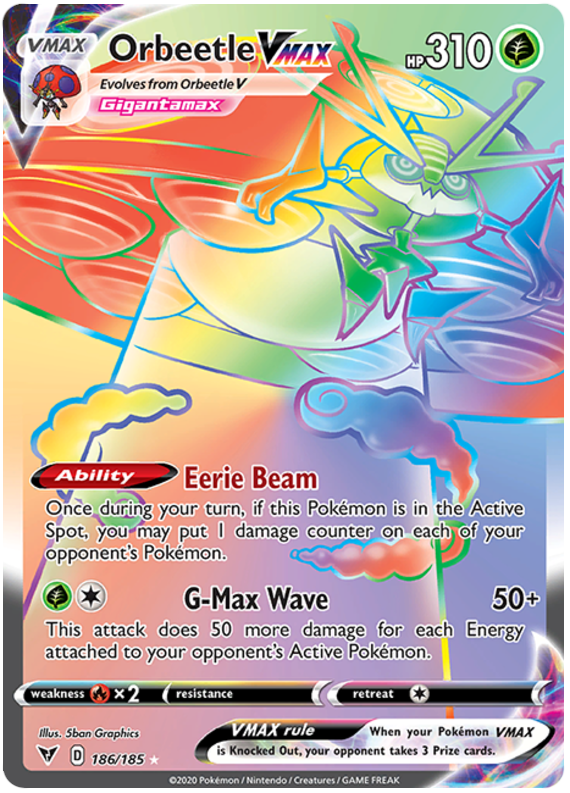 Orbeetle VMAX - 186/185 - Secret Rare