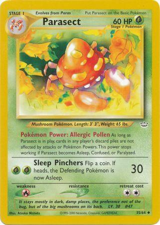 Parasect - 35/64 - Uncommon - Unlimited Edition - (NM)