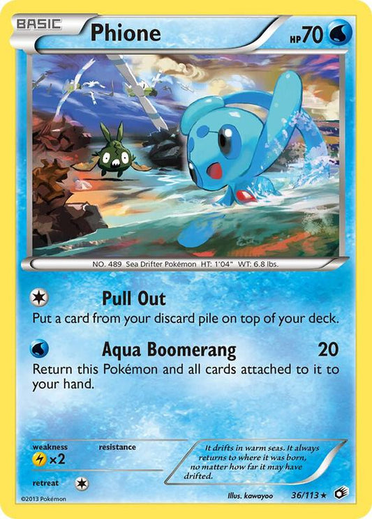 Phione 36/113 - Rare - Reverse Holo