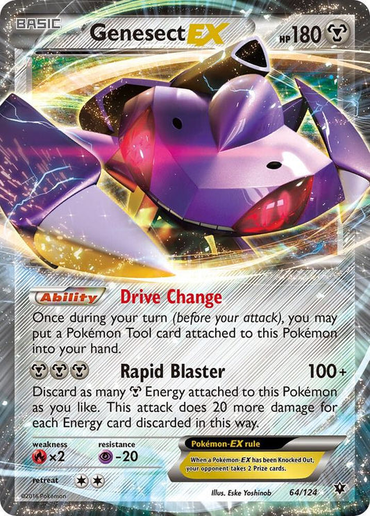 Genesect EX 64/124 - Holo Rare - Very Lightly Played