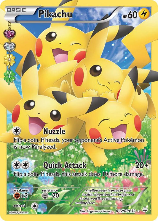 Pikachu (Full Art) RC29/RC32 - Holo Rare - Very Lightly Played