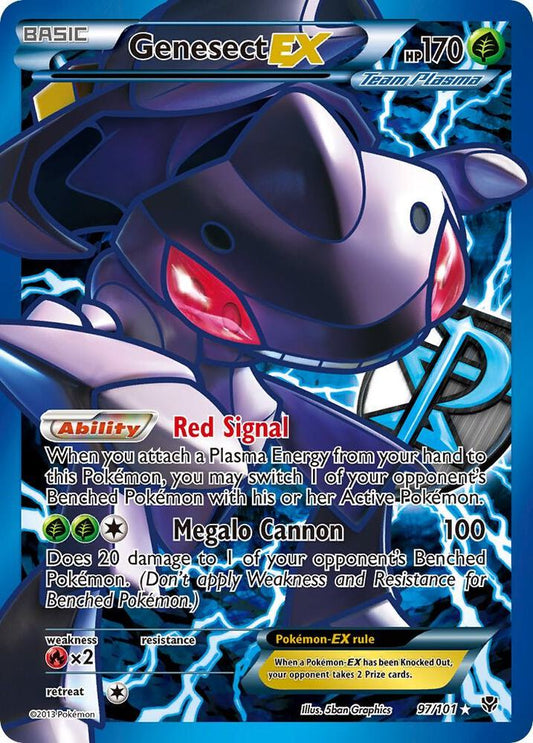 Genesect EX (Full Art) 97/101 - Holo Rare - Moderately Played
