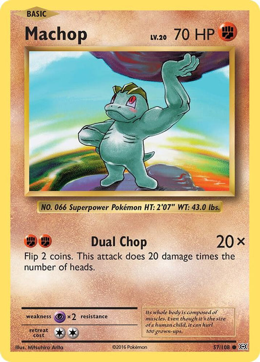 Machop 57/108 - Reverse Holo - Lightly Played