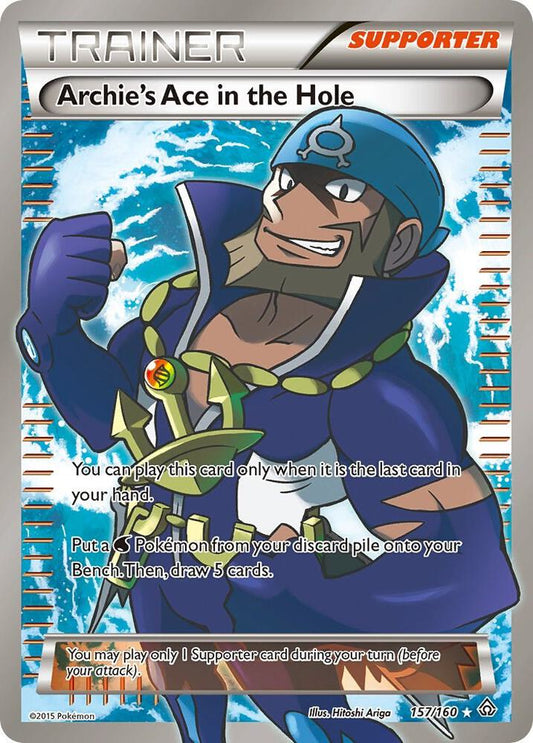 Archie's Ace in the Hole (Full Art) 157/160 - Holo Rare - Very Lightly Played