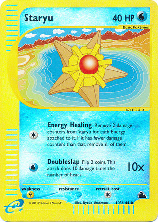 Staryu 103/144 - Reverse Holo - Damaged