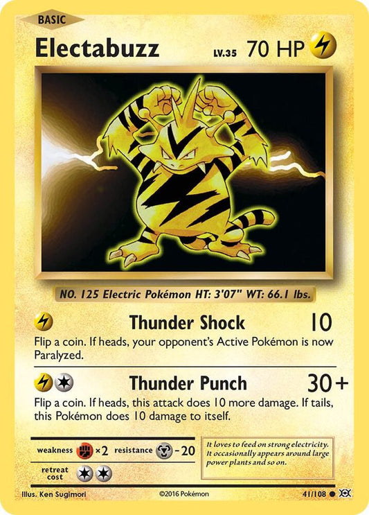 Electabuzz 41/108 - Reverse Holo - Damaged