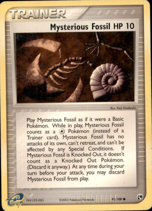 Mysterious Fossil 91/100 - Reverse Holo - Nearly Mint