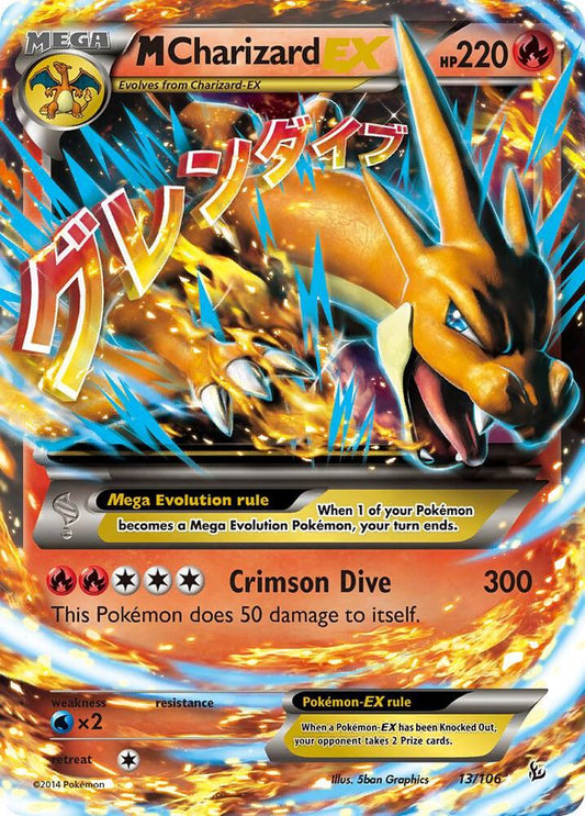 M Charizard EX (Y) 13/106 - Holo Rare - Heavily Played