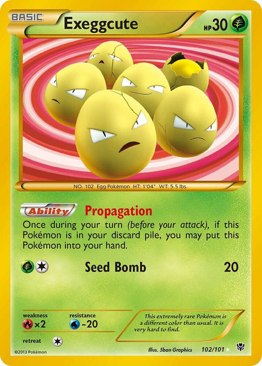Exeggcute (102 Secret Rare) 102/101 - Holo Rare - Lightly Played