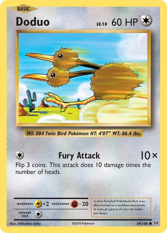 Doduo 69/108 - Reverse Holo - Moderately Played
