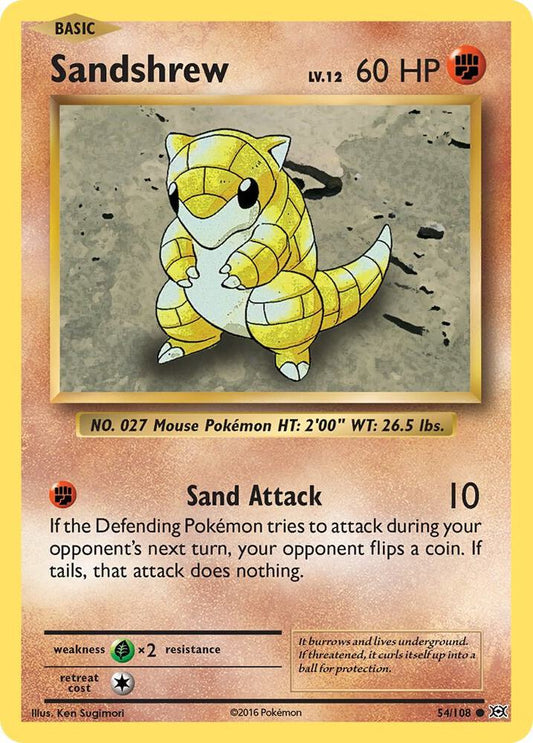 Sandshrew 54/108 - Normal - Lightly Played