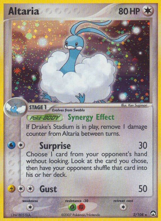 Altaria 2/108 - Holo Rare - Heavily Played