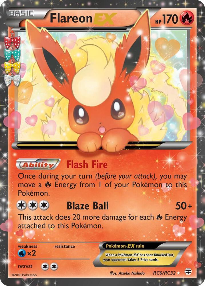 Flareon EX - RC6/RC32 - Holo Rare - (Very Lightly Played)