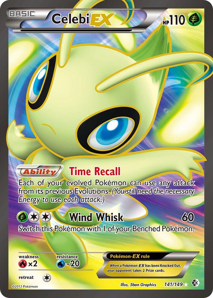 Celebi EX (141 Full Art) 141/149 - Holo Rare - Near Mint