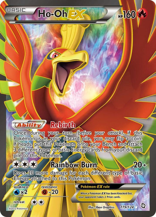 Ho-Oh Ex 119/124 - Holo Rare - Damaged