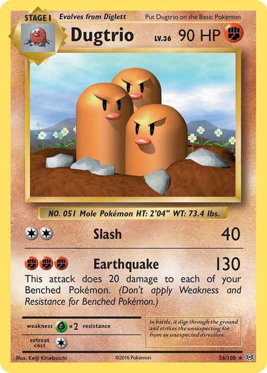 Dugtrio 56/108 - Normal - Moderately Played