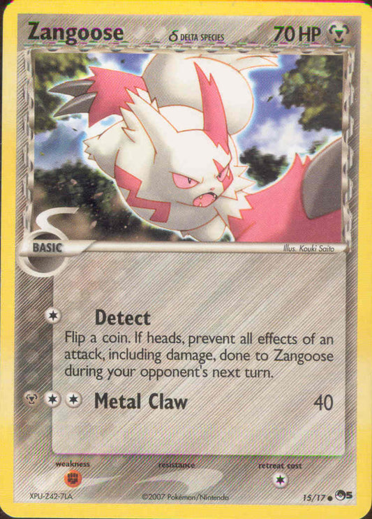 Zangoose 15/17 - Holo Rare - Lightly Played