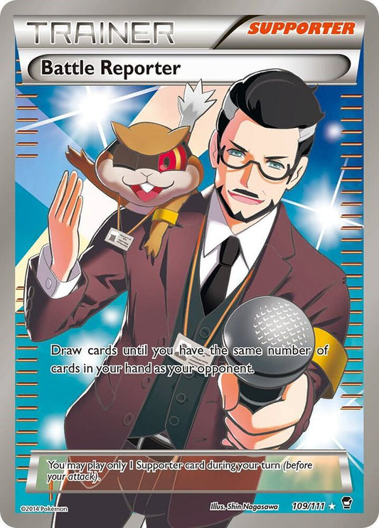 Battle Reporter (109 Full Art) - 109/111 - Holo Rare - Very Lightly Played