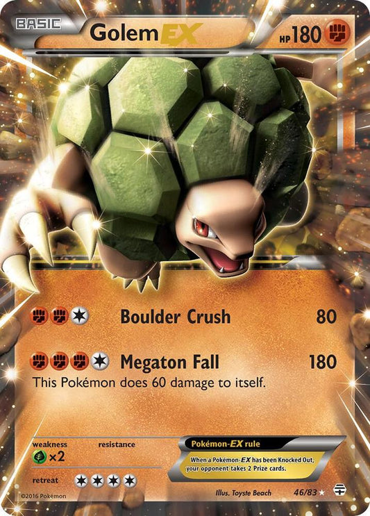 Golem EX 46/83 - Holo Rare - Very Lightly Played