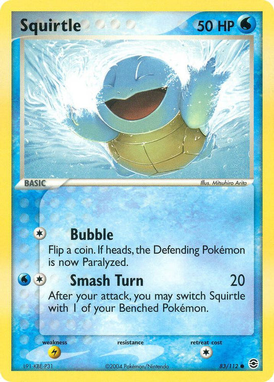 Squirtle 83/112 - Holo Rare - Moderately Played