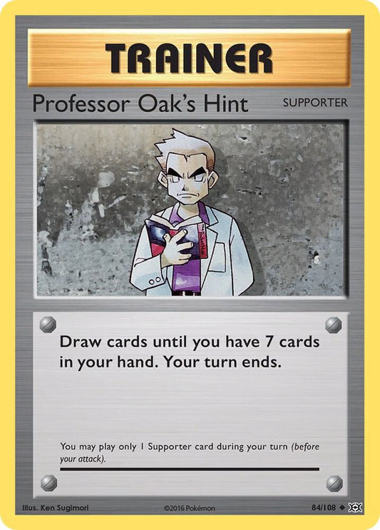 Professor Oak's Hint 84/108 - Reverse Holo - Moderately Played