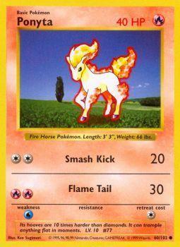 Ponyta - 060/102 - Common - Shadowless - (MP)