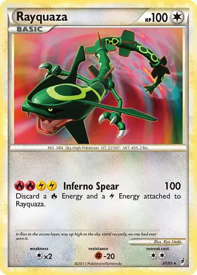 Rayquaza 20/95 - Holo Rare - Reverse Holo - (MP)