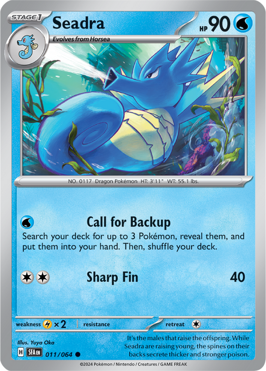 Seadra - 011/064 - Common - Reverse Holo