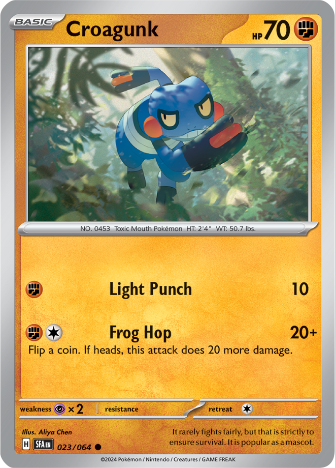 Croagunk - 023/064 - Common - Reverse Holo