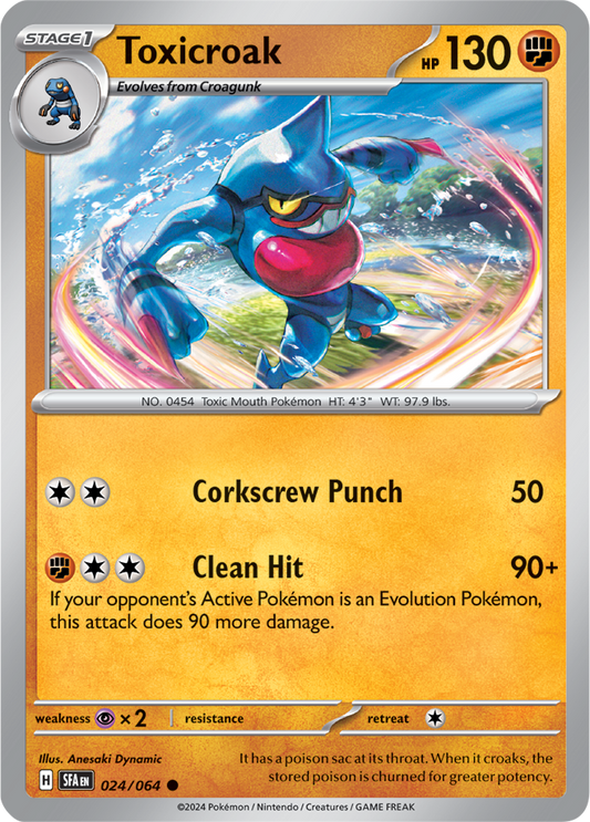 Toxicroak - 024/064 - Common - Reverse Holo