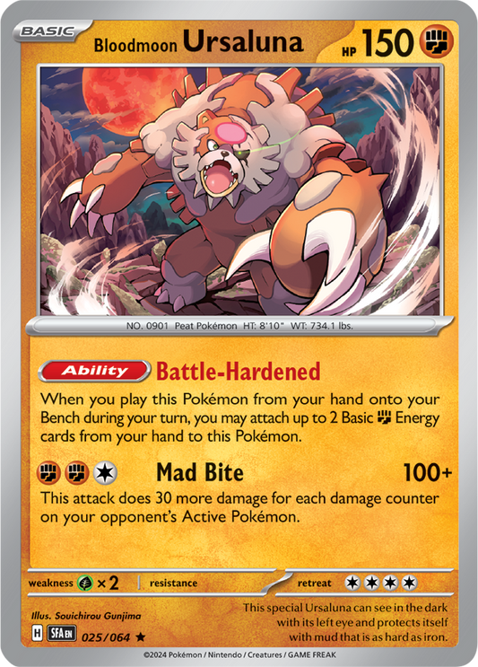 Bloodmoon Ursaluna - 025/064 - Rare - Reverse Holo